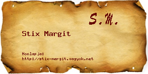 Stix Margit névjegykártya
