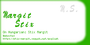 margit stix business card